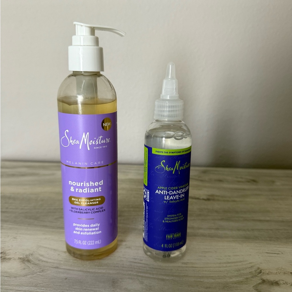 Shea Moisture Gel Cleanser and Leave-in Hair Care